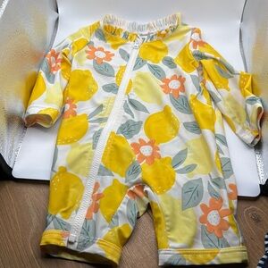 3 Months Lemon Print Rashguard